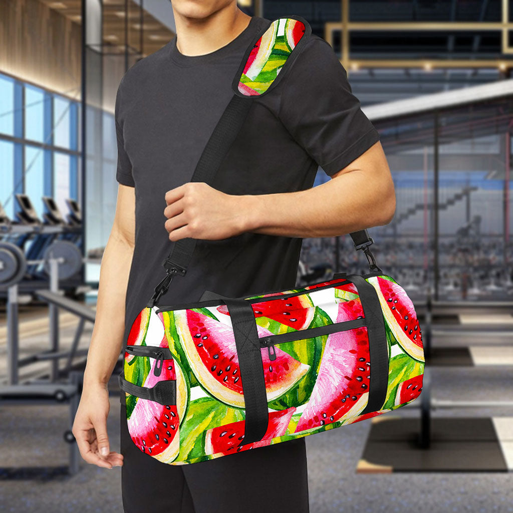 Watercolor Watermelon Pattern Print Gym Bag