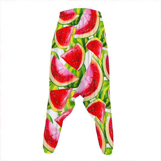 Watercolor Watermelon Pattern Print Hammer Pants