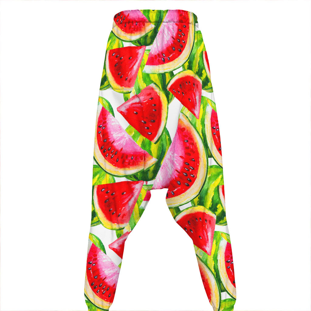 Watercolor Watermelon Pattern Print Hammer Pants