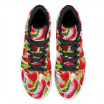 Watercolor Watermelon Pattern Print High Top Leather Sneakers