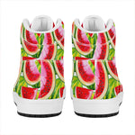 Watercolor Watermelon Pattern Print High Top Leather Sneakers