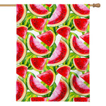 Watercolor Watermelon Pattern Print House Flag