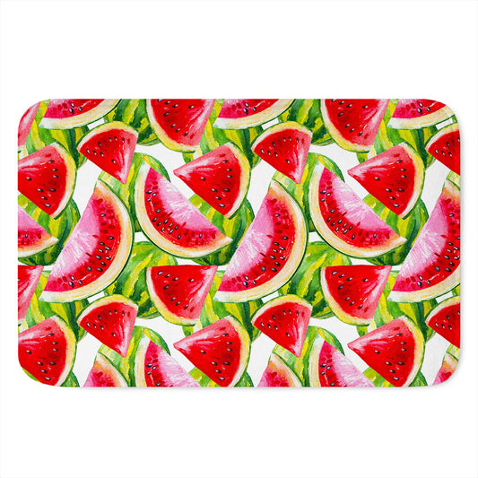 Watercolor Watermelon Pattern Print Indoor Door Mat