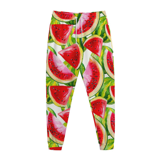 Watercolor Watermelon Pattern Print Jogger Pants