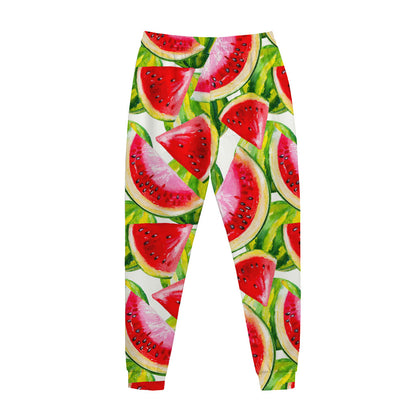 Watercolor Watermelon Pattern Print Jogger Pants