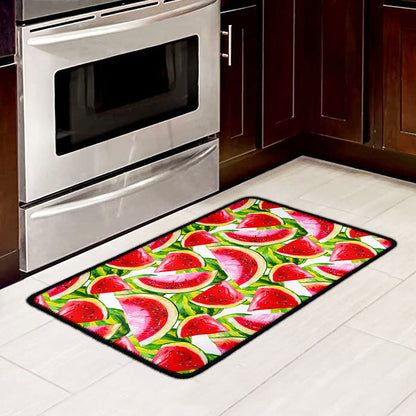 Watercolor Watermelon Pattern Print Kitchen Mat