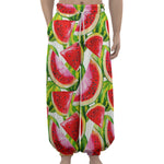 Watercolor Watermelon Pattern Print Lantern Pants
