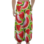 Watercolor Watermelon Pattern Print Lantern Pants