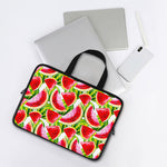 Watercolor Watermelon Pattern Print Laptop Sleeve With Handle