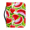 Watercolor Watermelon Pattern Print Leather Bible Cover