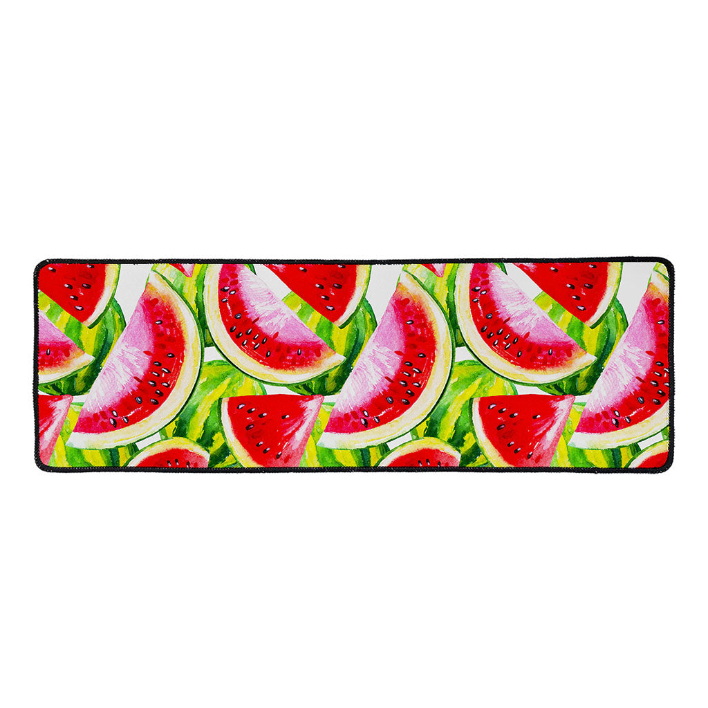 Watercolor Watermelon Pattern Print Long Kitchen Mat