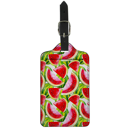 Watercolor Watermelon Pattern Print Luggage Tag