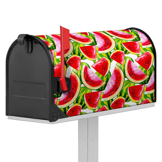 Watercolor Watermelon Pattern Print Mailbox Cover
