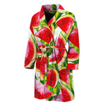 Watercolor Watermelon Pattern Print Men's Bathrobe