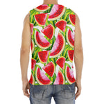 Watercolor Watermelon Pattern Print Men's Fitness Tank Top