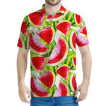 Watercolor Watermelon Pattern Print Men's Polo Shirt