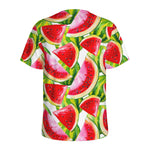 Watercolor Watermelon Pattern Print Men's Sports T-Shirt