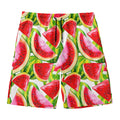 Watercolor Watermelon Pattern Print Men's Swim Trunks