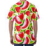 Watercolor Watermelon Pattern Print Men's Velvet T-Shirt