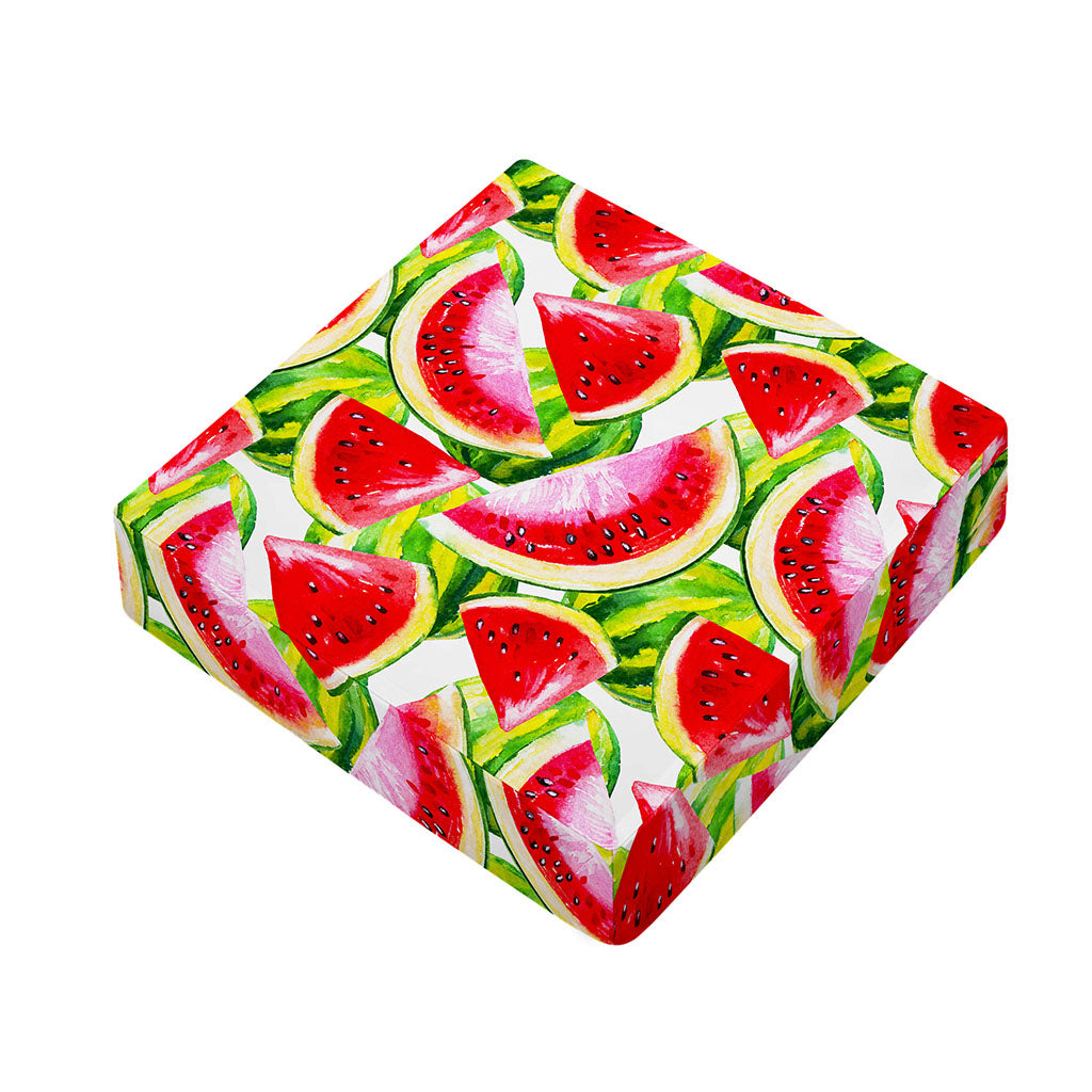 Watercolor Watermelon Pattern Print Outdoor Seat Cushion Cover