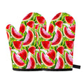 Watercolor Watermelon Pattern Print Oven Mitts