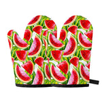 Watercolor Watermelon Pattern Print Oven Mitts