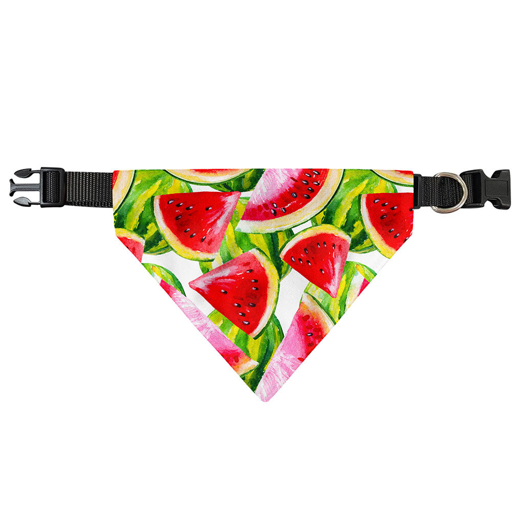 Watercolor Watermelon Pattern Print Over The Collar Dog Bandana