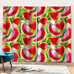 Watercolor Watermelon Pattern Print Pencil Pleat Curtains