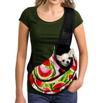 Watercolor Watermelon Pattern Print Pet Sling Carrier