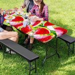 Watercolor Watermelon Pattern Print Picnic Table Cover