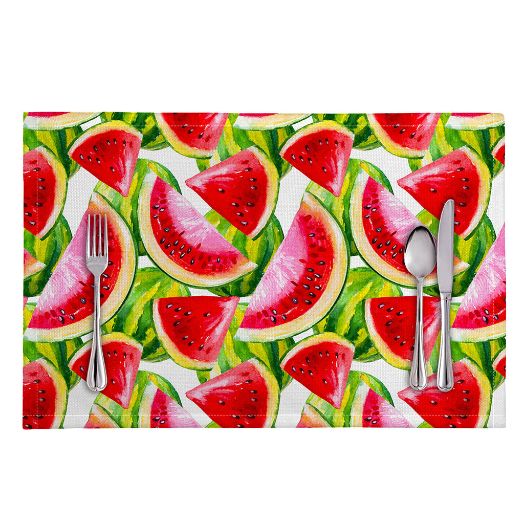 Watercolor Watermelon Pattern Print Placemat