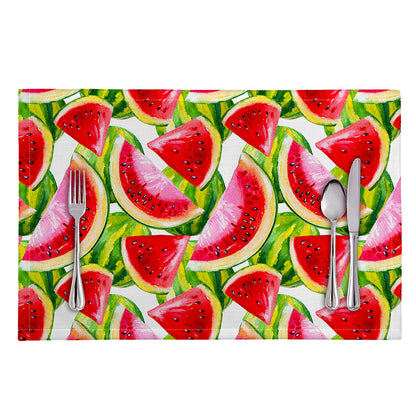 Watercolor Watermelon Pattern Print Placemat