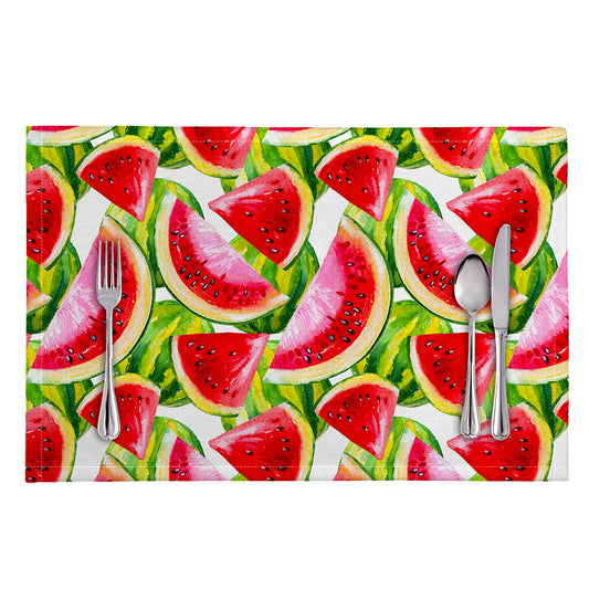 Watercolor Watermelon Pattern Print Placemat