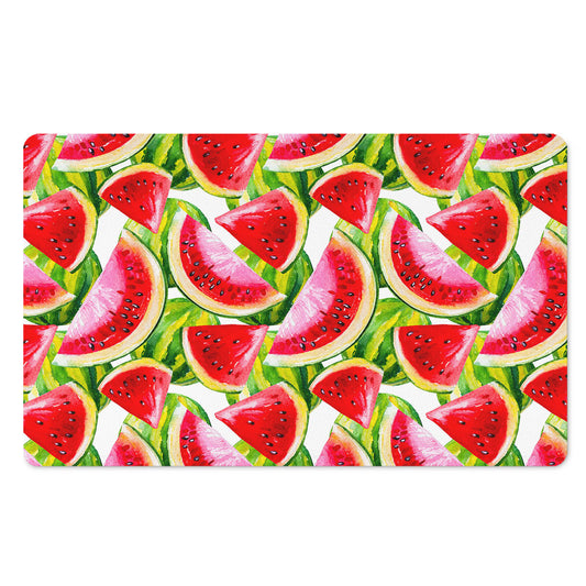 Watercolor Watermelon Pattern Print Polyester Doormat