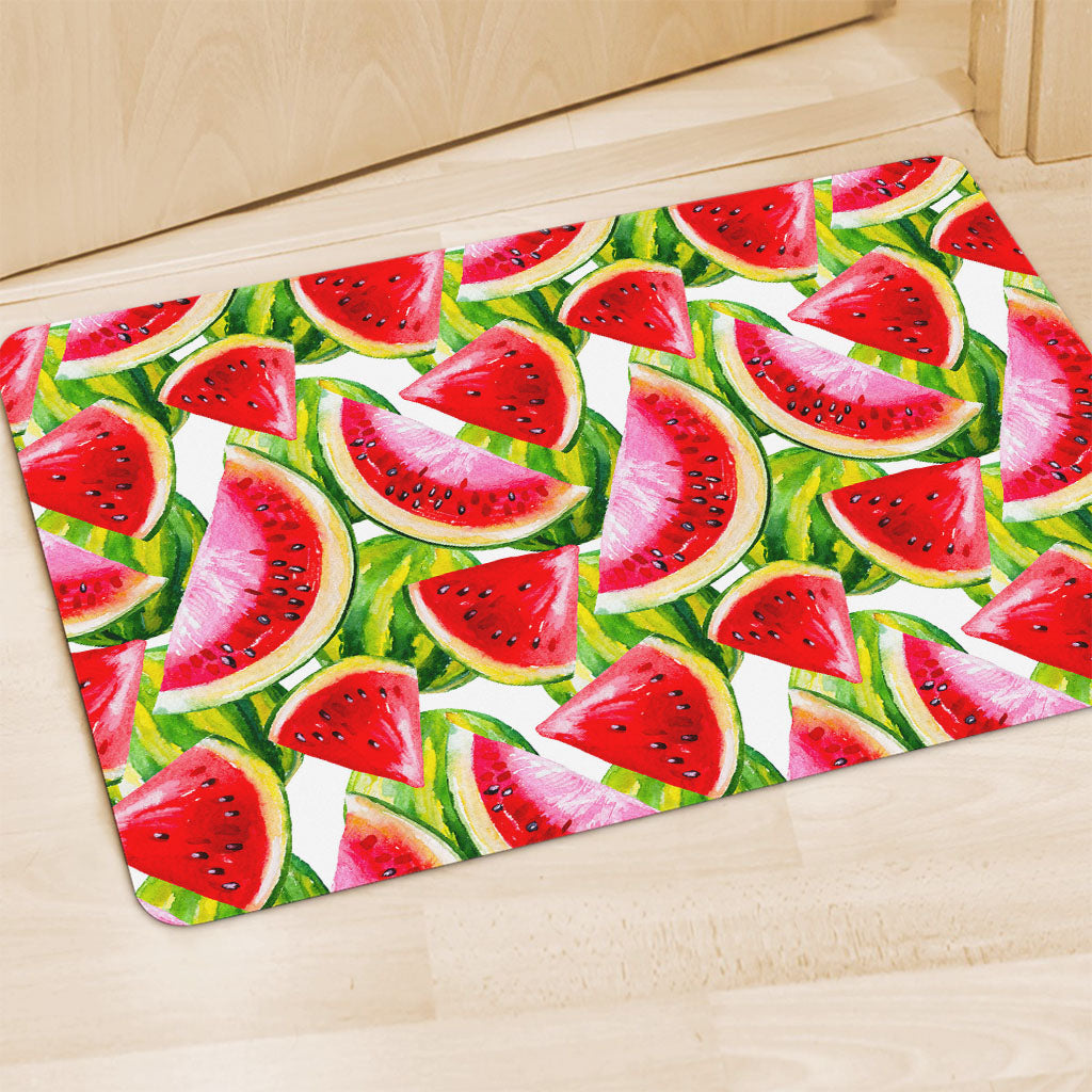 Watercolor Watermelon Pattern Print Polyester Doormat