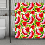 Watercolor Watermelon Pattern Print Polyester Shower Curtain