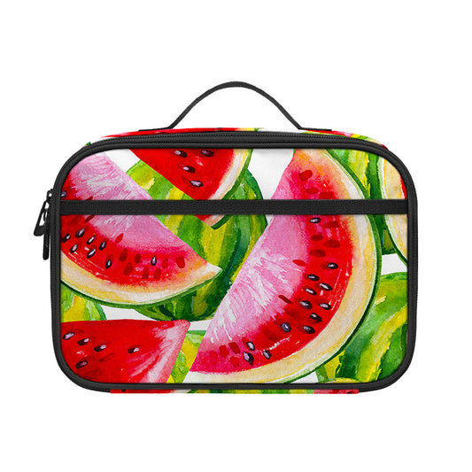 Watercolor Watermelon Pattern Print Portable Lunch Bag