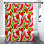 Watercolor Watermelon Pattern Print Premium Shower Curtain