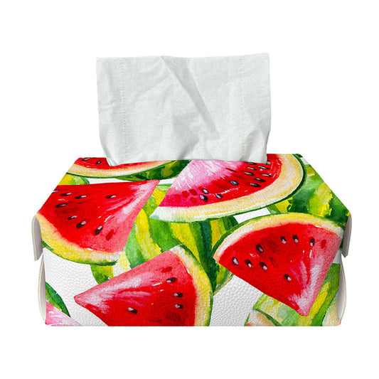 Watercolor Watermelon Pattern Print Rectangle Tissue Box Cover