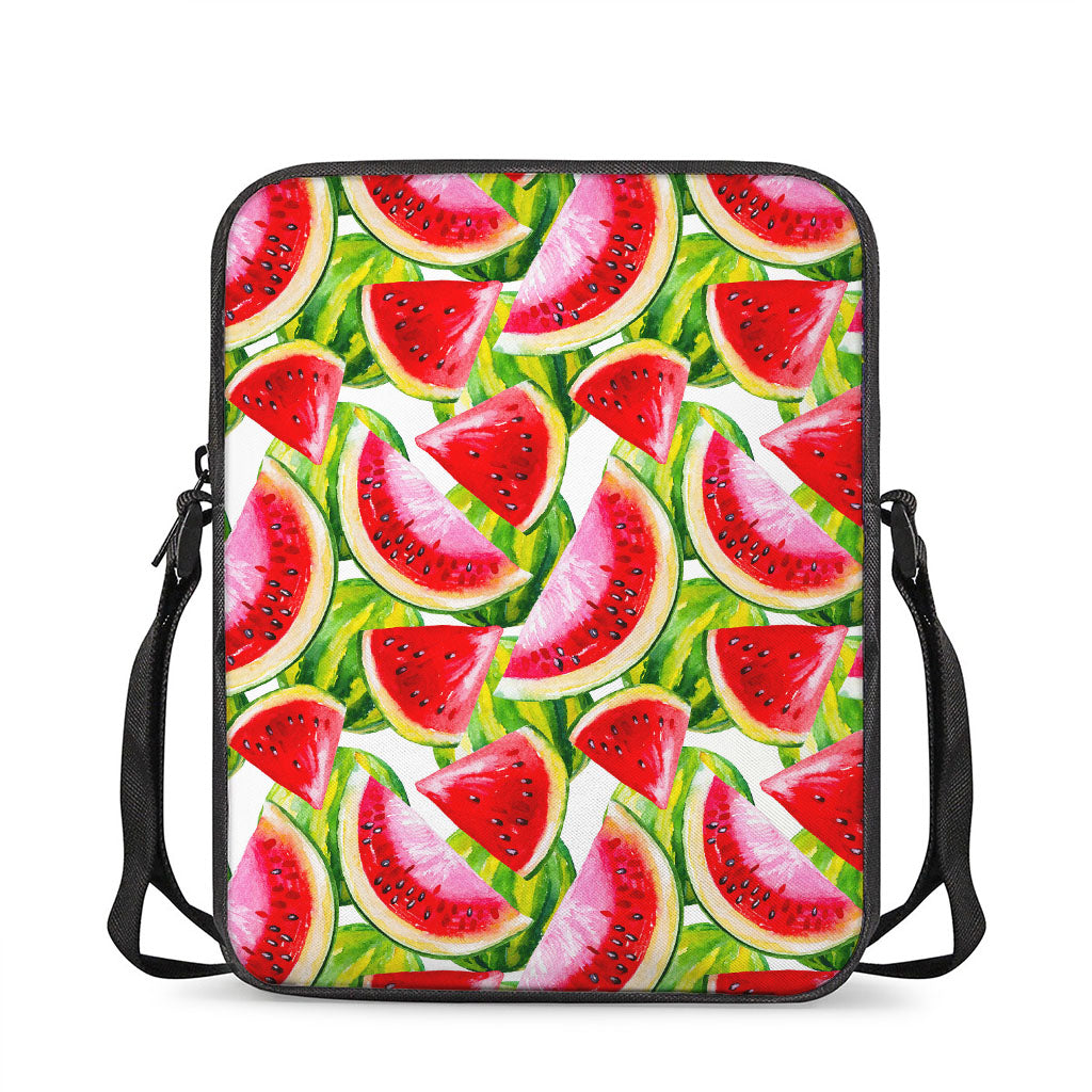 Watercolor Watermelon Pattern Print Rectangular Crossbody Bag