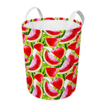 Watercolor Watermelon Pattern Print Round Laundry Basket