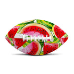 Watercolor Watermelon Pattern Print Rugby Ball