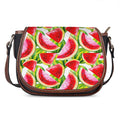 Watercolor Watermelon Pattern Print Saddle Bag