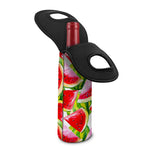 Watercolor Watermelon Pattern Print Single Neoprene Wine Tote
