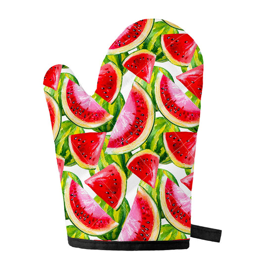 Watercolor Watermelon Pattern Print Single Oven Mitt