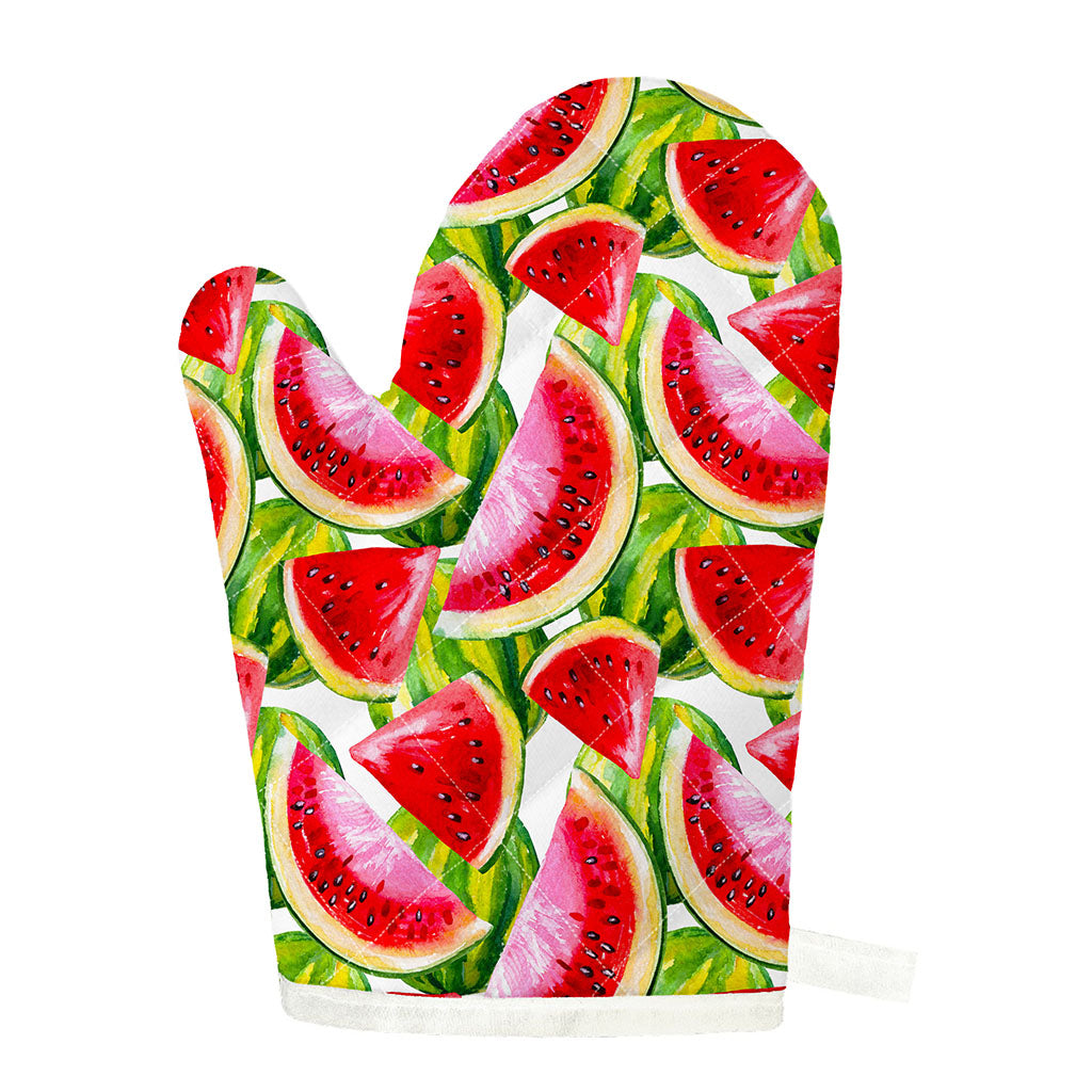 Watercolor Watermelon Pattern Print Single Oven Mitt