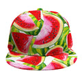 Watercolor Watermelon Pattern Print Snapback Cap