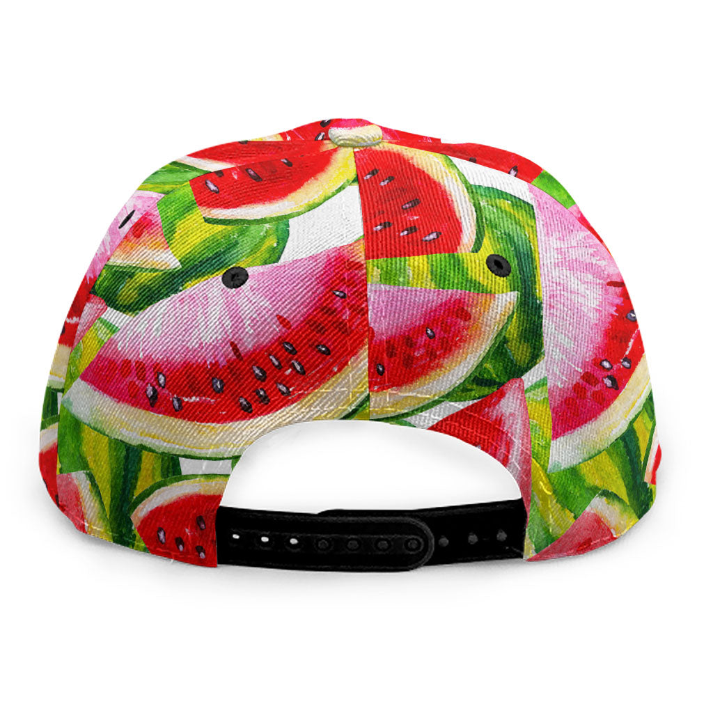 Watercolor Watermelon Pattern Print Snapback Cap