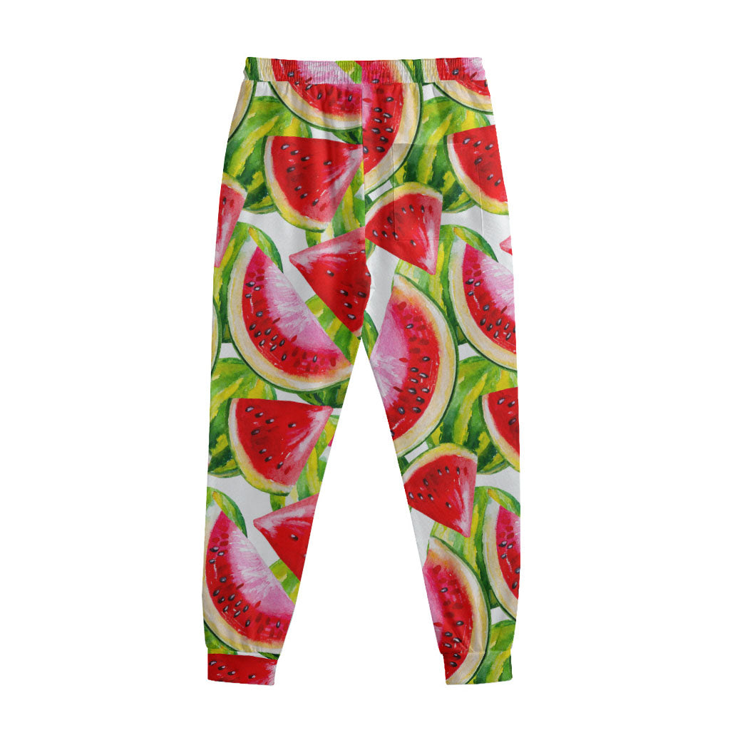 Watercolor Watermelon Pattern Print Sweatpants