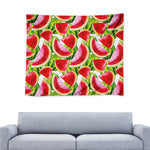 Watercolor Watermelon Pattern Print Tapestry